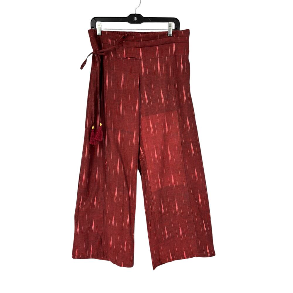 Swami Gear Bohemian Wide Leg Pants Wrap Tie Front S/M Hippie Woodstock India
